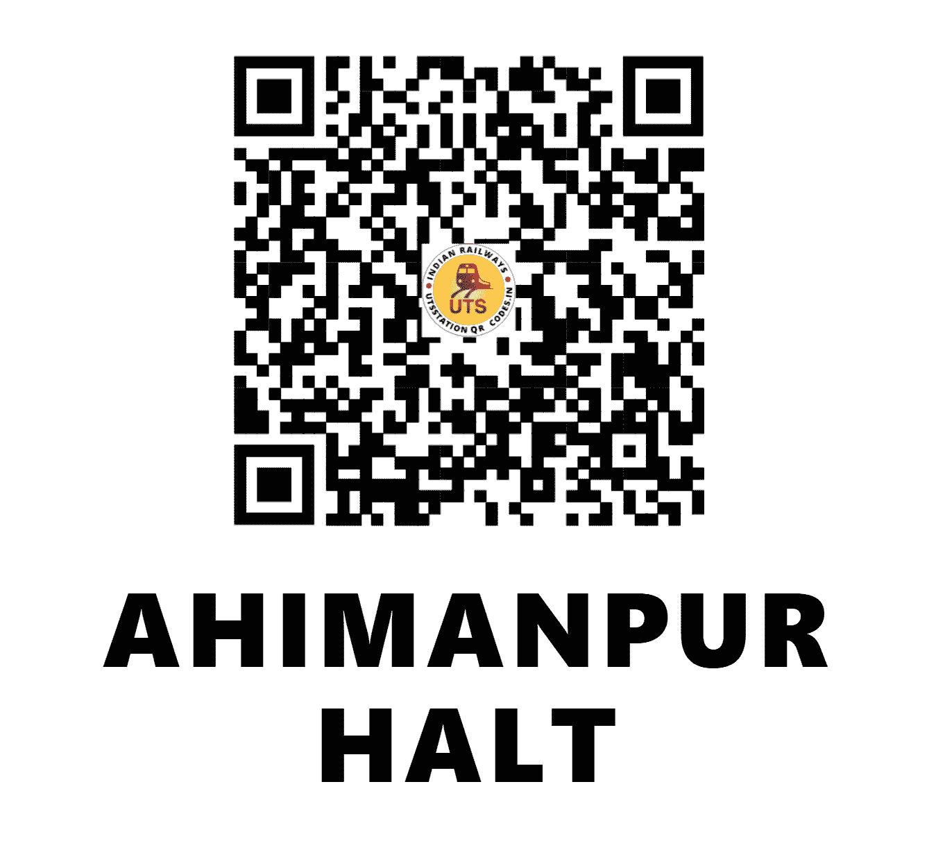 UTS QR Code for AHIMANPUR HALT - AHM - NE (UTTAR PRADESH)